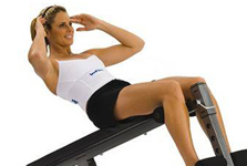 Click for Close-up view of inclined sit up