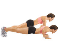 Click for Close-up view of pushups